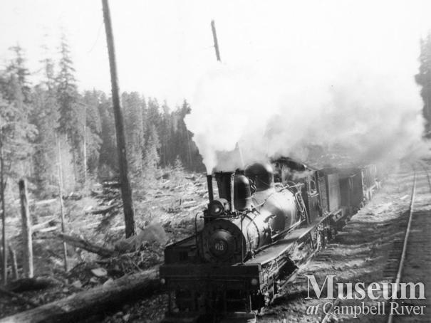 A Canadian Forest Products locomotive