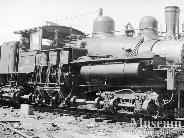 International Timber's 4 spot locomotive near Campbell River
