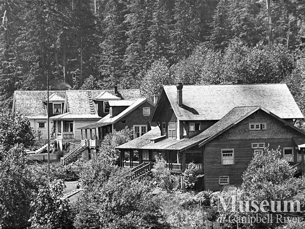 The logging camp at Rock Bay