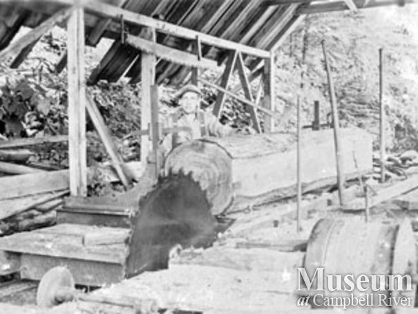 Jack Parrish's sawmill at Stuart Island