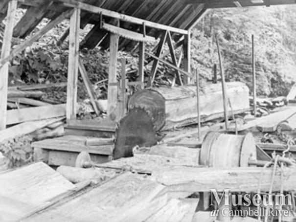 Jack Parrish's sawmill at Stuart Island