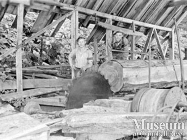 Jack Parrish's sawmill at Stuart Island