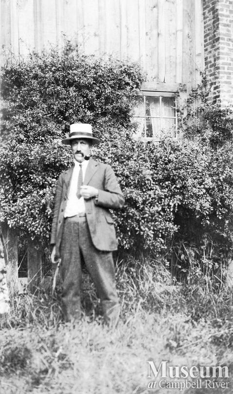 Mr. Mennie at Hasting co. camp at Rock Bay