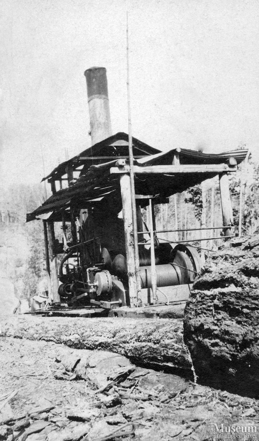 Steam Donkey In Operation Campbell River Museum Online Gallery Steam Donkey In Operation Campbell River Museum Online Gallery