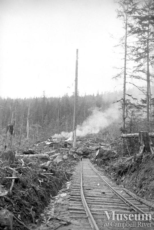 Nimpkish Timber Co. operations at Camp 9