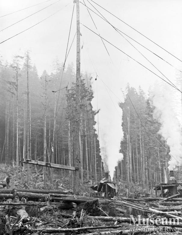 Elk Bay Timber Co. logging operations at Elk Bay