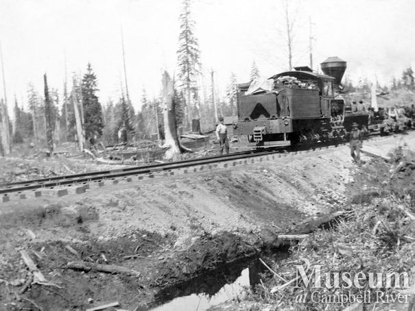 Elk River Timber Co. locomotive near Campbell River