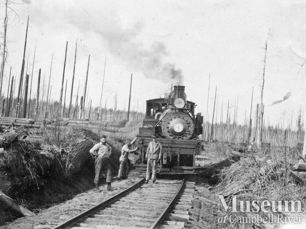 International Timber's 4 spot locomotive with load of logs