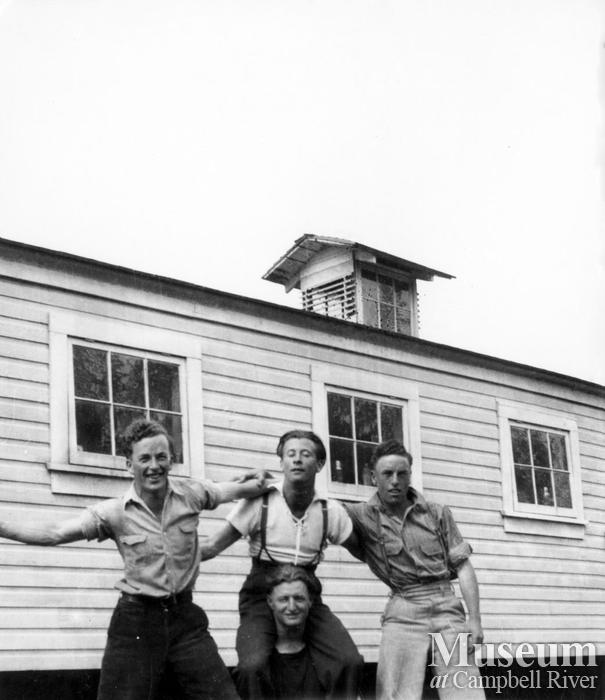 Elk River Timber Co. crew at the bunkhouses