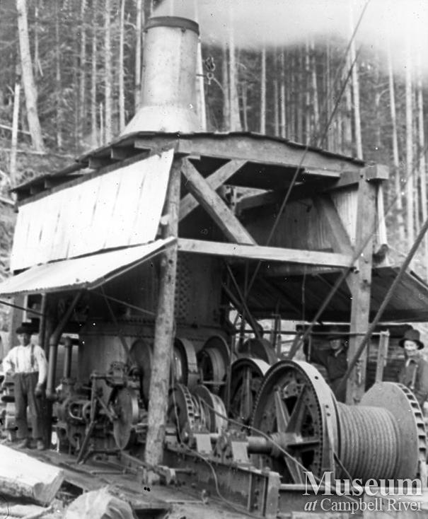 Steam donkey at Elk Bay