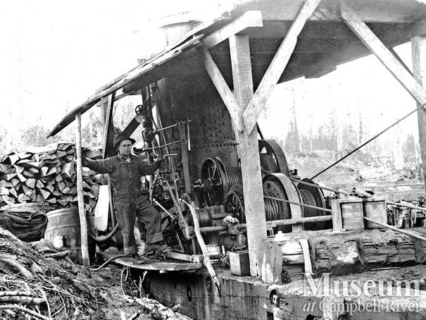 Elk River Timber Co. steam donkey near Campbell River