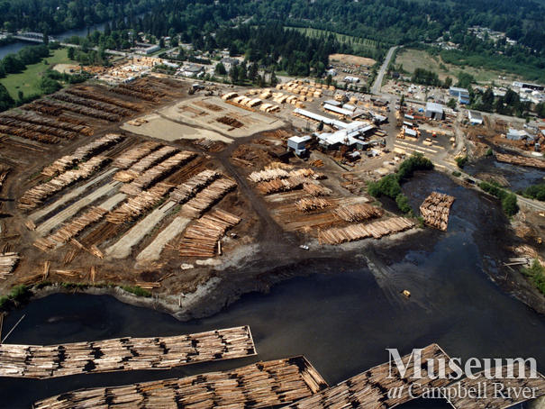 Aerial view of Raven Lumber operations