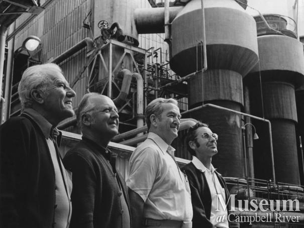 The first four managers of the Elk Falls Mill, Sept. 5, 1975